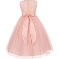 thumbnail image 2 of Little Girls Lace Detailing Overlay Tulle Flowers Girls Dresses Ivory 2 (M3B4K6), 2 of 2