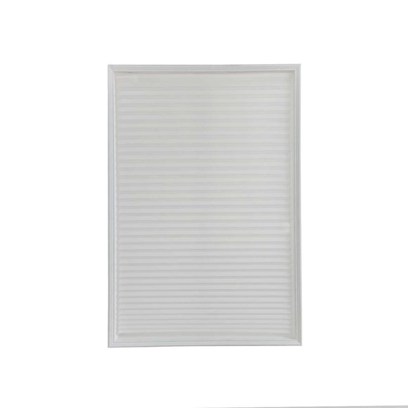 VONKY Self-Adhesive Pleated Blinds Half Blackout Windows Curtains Office Bathroom Kitchen Balcony Shades White 60x150cm