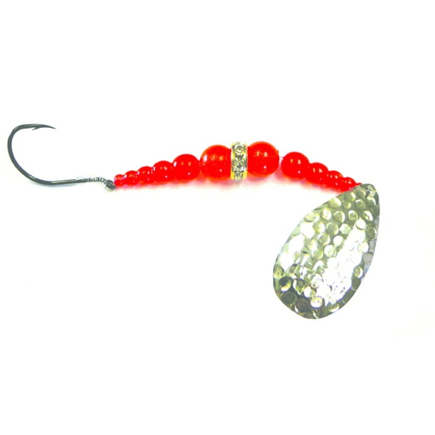 Mack S Lure Wedding Ring Spinnerbaits Freshwater Trout Fishing Lure Flo Orange Beads Walmart Com