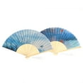 thumbnail image 3 of 2Pcs Pattern Painting Gift Bamboo Handheld Folding Fan for Dancing Party Decoration, 3 of 8