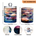 thumbnail image 3 of 2 Pack Qtip Holder Dispenser Lotus Flower Leaf Clear Plastic Storage Apothecary Jars for Cotton Swabs Balls Pads Floss, 3 of 7
