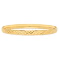 thumbnail image 2 of 5.8mm Gold Plated Diamond-Cut Pattern Bangle Bracelet, Circumference: Medium, 2 of 6