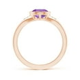 thumbnail image 2 of ANGARA Natural 1.6 Ct. Amethyst with Diamond Classic Ring in 14K Rose Gold for Women (Ring Size: 6), 2 of 11