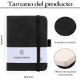 thumbnail image 3 of Pcs Cuaderno de Bolsillo, A7 Libretas de Notas, 11 x 8cm, Diario con Cubierta de Cuero de 200 Páginas, Libretas de Bolsillo Adecuada para Oficina,Viajes,Estudio, 3 of 3