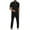 Black, variant on UVEASISHA Mens Workout Sets,Casual 2 Piece Set for Men Solid Colid Loose Fit Sweatsuit Summer Short Sleeve Tracksuit Outfit Drawstring Long Pant Lounge Sportwear Set Prime Sales Today