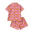 thumbnail image 4 of Pjs Sets for Women Matching Halloween-Themed 2026 Fall Holiday Short Sleeve Tops With Shorts Cute Lightweight Breathable Soft Pajama Set Pink XXL, 4 of 4