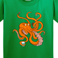 thumbnail image 4 of Inktastic Giant Orange Octopus Eating Ice Cream Youth T-Shirt, 4 of 5