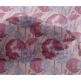 thumbnail image 4 of oneOone Viscose Chiffon Pink Fabric Insect|Leaves & Lotus Floral Dress Material Fabric Print Fabric By The Yard 42 Inch Wide, 4 of 4
