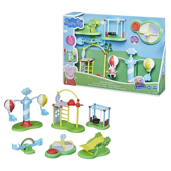 Peppa Pig Peppa’s Adventures Peppa’s Balloon Park Preschool Toy, 6 Accessories