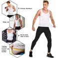 thumbnail image 5 of Mens Compression Tank Top Slimming Body Shaper Vest Shirts Abs Slim Gym, 5 of 6