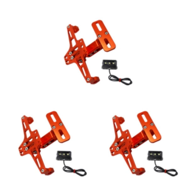 Sidaley Soporte de luz de señal de giro, accesorios ajustables para motocicleta, soporte para placa de matrícula, placas impermeables, Type1 NO1