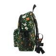 thumbnail image 4 of FORMRS School Backpack with Front Zippered Pocket 12" Student Travel Daypack, Orange Flowers, 4 of 6