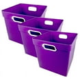 thumbnail image 2 of Romanoff Cube Bin, Purple, Pack of 3, 2 of 2