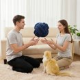 thumbnail image 6 of Knot Pillow Ball Plush - Decorative Throw Pillows for Bed Stress Relief, Round Knot Cushion for Sofa Decor Pet Toy, Navy 8 inch, 6 of 10