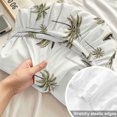 thumbnail image 4 of Queen Size Fitted Sheet Set - Palm Trees 3 Piece Bedding Sets 16" Deep Pocket Fitted Sheet with 2 Pillowcases, Green Botanical Summer Tropical Plants Brushed Microfiber Hotel Luxury Bed Sheets, 4 of 9
