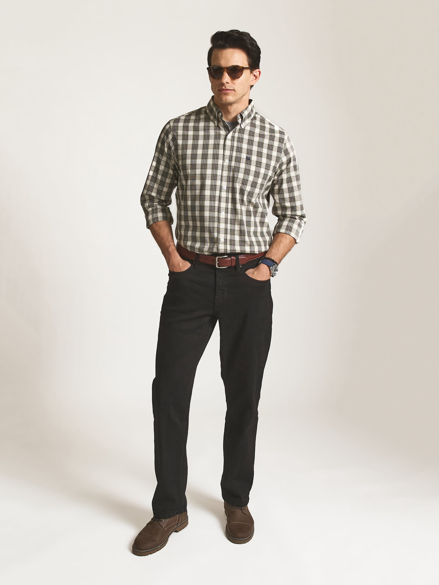 Chaps Men’s and Big Men’s Easy Care Long Sleeve Shirt, Sizes S–2XL