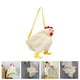 thumbnail image 3 of Purso de pollo de dibujos animados bolsos de pollo pelos de pollo peludo adorable para hombro, 3 of 5