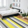 thumbnail image 6 of Area Rugs 2x3 Ft Geometric Stripes Yellow Grey Non-Slip Washable Rug Indoor Rug Floor Mats Non Shedding Carpet for Living Room Bedroom Dining Room Home Decor, 6 of 8