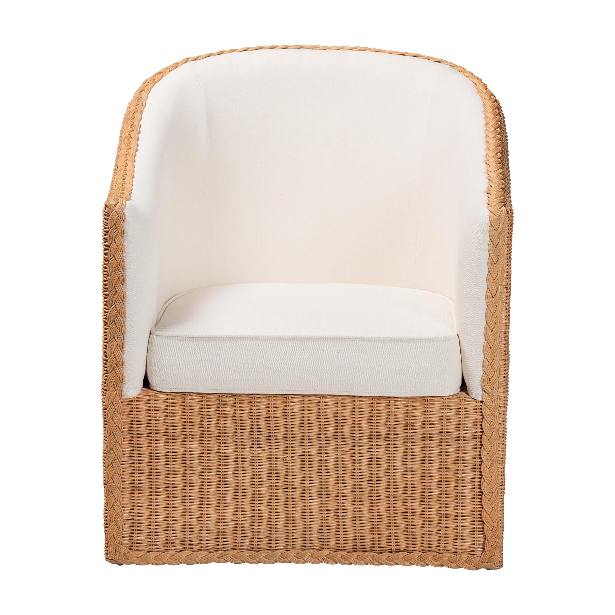 bali & pari Tessa Boho Arm Chair, Light Honey