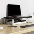 thumbnail image 6 of cpengpj Ergonomic Wooden Monitor Riser Stand, Adjustable Desktop Organizer with Storage Shelf for Office, White/Black/Multicolor, 30x20x8cm, Heavy Duty and Space Saving Design, 6 of 6