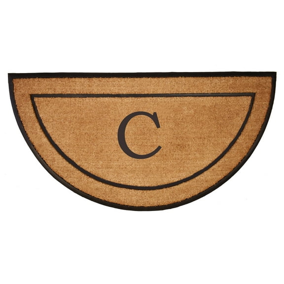 The General Half-Circle Monogram Doormat , 36" x 72", Letter C