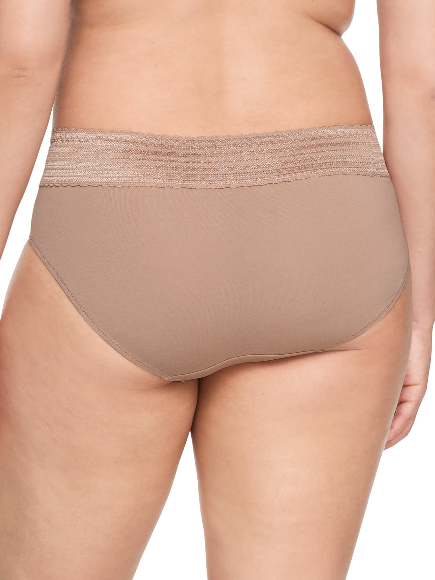Warners® Blissful Benefits Women's Dig-Free Comfort Mid Waist Cotton Hipster with Lace 3-Pack S-3XL