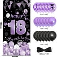 thumbnail image 3 of SPECOOL 18th Birthday Decorations Set for Girl Women Boy Men, 18 Happy Birthday Balloons with Black Purple Fabric Sign 18th Birthday Poster, 18th Birthday Door Banner for Birthday Party Welcome Sign, 3 of 7