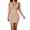 Khaki, variant on Body Shaper Dress for Women Shapewear Tummy Control Full Slip Under Dress V Neck Wide Straps Lingerie