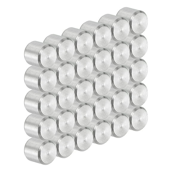 Uxcell 5mm x 5mm Dowel Pin Stainless Steel, 30 Pcs 304 Stainless Steel Pegs for Shelves Furniture Fixing, Silver