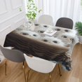 thumbnail image 5 of BZSMCE Square Tablecloth Charming Owls Snuggled in A Basket Pattern Tableclothes, 5 of 9