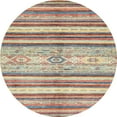 thumbnail image 1 of Ahgly Company Indoor Round Abstract Rust Pink Abstract Area Rugs, 3' Round, 1 of 6