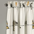 thumbnail image 2 of Rowley Birds Room Darkening Window Curtain Yellow/Gray Set 52x84+2, 2 of 3