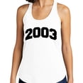 thumbnail image 2 of 2003 College Style Tank Top Fitted Racerback Women's Large White, 2 of 5