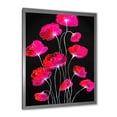 thumbnail image 2 of Designart 'Abstract Red Flower Detail On Black Background III' Traditional Framed Art Print, 2 of 4