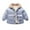 Blue, variant on Godderr Kids Baby Boys Girls Winter Coat Hooded Fleece Jacket Toddler Thicken Warm Winter Coat Padded Snow Outerwear for 1-6Y