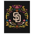 thumbnail image 4 of Women's New Era Black San Diego Padres D-a de los Muertos V-Neck T-Shirt, 4 of 6