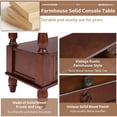 thumbnail image 4 of LKTART 54 Inch Solid Wood Console Table Farmhouse Entryway Table with 6 Drawers and Shelf Narrow Sofa Table Storage for Living Room Hallway Foyer Cherry, 4 of 8