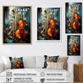 thumbnail image 4 of Designart "Jazzed Jade Tribute With Trombone And Violin" Music Canvas Wall Art, 4 of 7