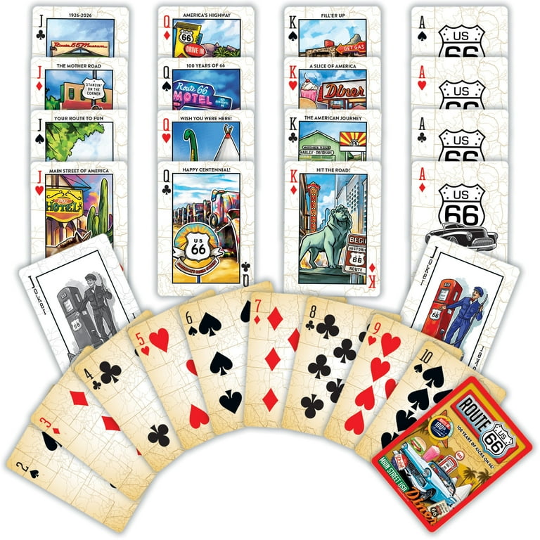 MasterPieces Officially Licensed Route 66 Playing Cards - 54 Card