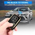 thumbnail image 4 of Key Fob Cover Compatible with Toyota Camry Avalon Corolla Highlander Prius RAV4 Venza Keychain Case Holder Protector,Gold-black, 4 of 6