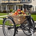 thumbnail image 4 of MOONCOOL 24"/26" Adult Electric Tricycle W/ Cover & Assembly Tools, Peak 700W 36V 10.4AH, 7 Speeds Step Through Electric Trike Motorized Three Wheel Electric Bikes w/ Large Basket for Women Men, 4 of 10