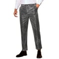 thumbnail image 5 of INSPIRE CHIC Glitter Pants for Men's 70s Disco Metallic Trousers Straight Leg Party Sequin Pants 30 Silver, 5 of 5