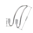 thumbnail image 2 of Two Diamond Inlaid Car Hooks Stainless Steel Multi-Function Car Seat Storage Car Hooks (Black), 2 of 5