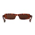 thumbnail image 4 of Womens Thin Narrow Rectangular Mod Sunglasses Tortoise Brown, 4 of 4