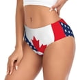 thumbnail image 2 of Fotbe USA Canada Flag Calzones Estampados para Mujer – Ropa Interior de Algodón, Cómoda, Suave y Elástica-X-Large, 2 of 6