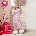 thumbnail image 4 of Hiijoy Big Girls Pajamas Long Sleeve Shirt and Pants Sleepwear Homewear, Sizes 2-14, 4 of 5