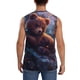 thumbnail image 4 of Fotbe Lazy Stone Bear Men's Camiseta sin Mangas Estampada para Hombres, Playera Casual para Gimnasio, Entrenamiento, Playa-X-Large, 4 of 7