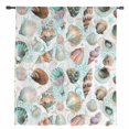 thumbnail image 2 of Summer Ocean Shells Tulle Curtains for Living Room Bedroom Modern Chiffon Sheer Voile Kitchen Window Curtain, 2 of 7
