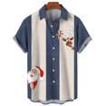 thumbnail image 1 of Camisa hawaiana de manga corta para hombre y mujer, ropa de Navidad, Tops con gráfico 3d de Papá Noel, Hip Hop, gran tamaño, verano, novedad, 1 of 1