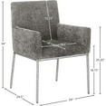 thumbnail image 3 of Meridian Furniture Reeves Grey Chenille Fabric Dining Chair (Set of 2), 3 of 9